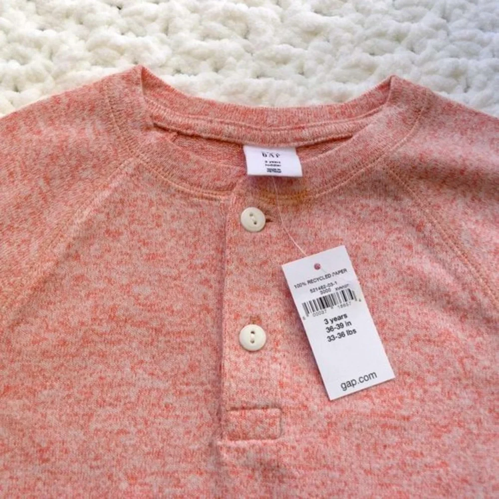 NWT Girls GAP Henley Shirt (Pink) 3T